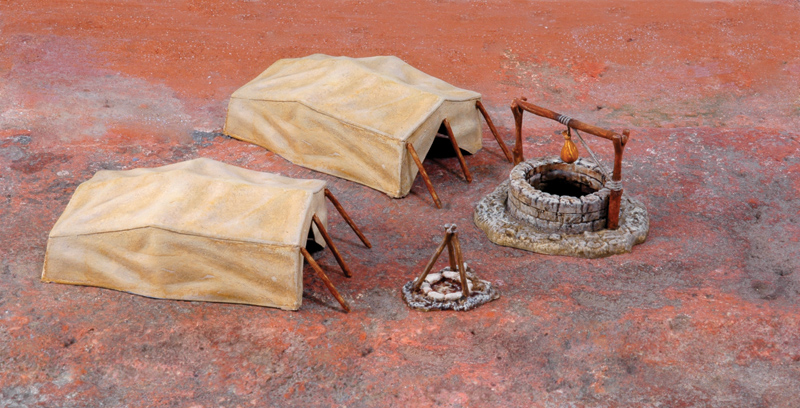 Byggmodell - Desert Well and tents - 1:72 - Italieri