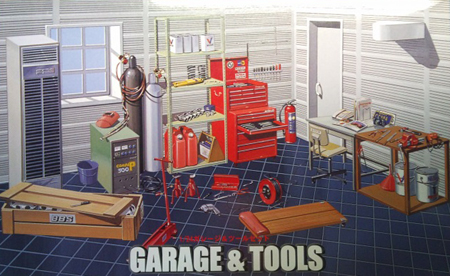 Byggmodell - Garage and Tool Set - 1:24 - FJ