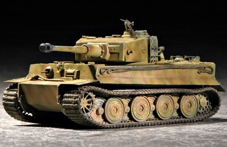 Byggmodell Stridsvagn - Tiger I Late Prod. - Trumpeter - 1:72