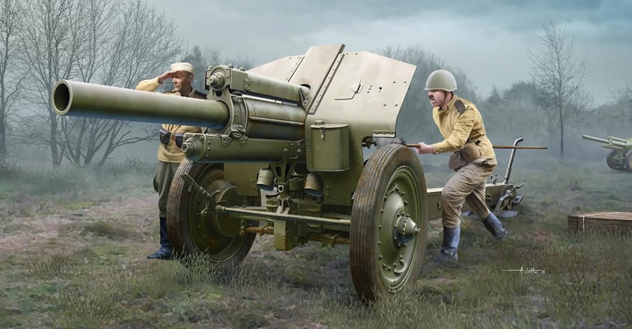 Byggsats stridsfordon - Soviet 122mm Howitzer 1938 - 1:35 - Trumpeter