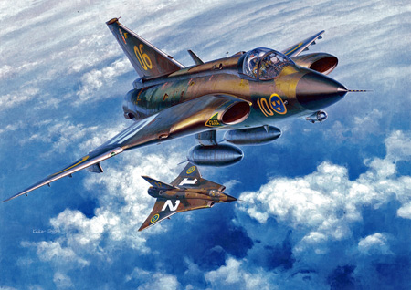 Modellflygplan - J35 F/J Draken - 1:48 - HaseGawa