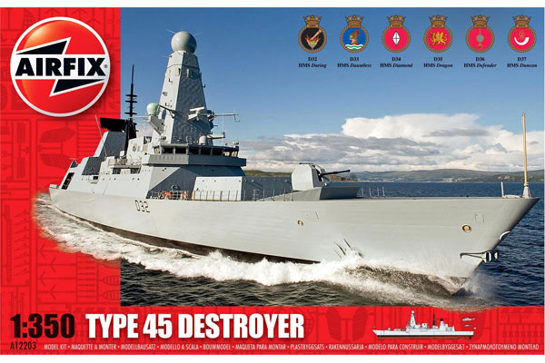 Byggmodell - HMS Daring Type 45 Destroyer - 1:350