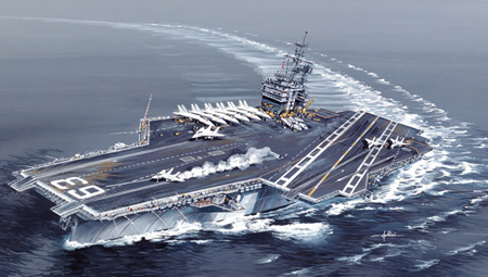 Byggsats Krigsfartyg - Uss Kitty Hawk CV-630 - 1:720 - Italeri